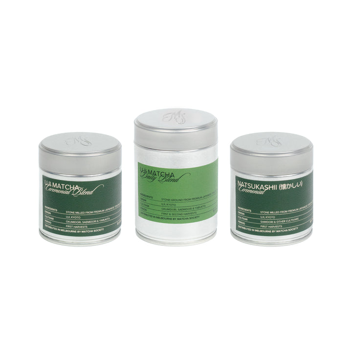 Matcha Society Uji Matcha In Three Tins